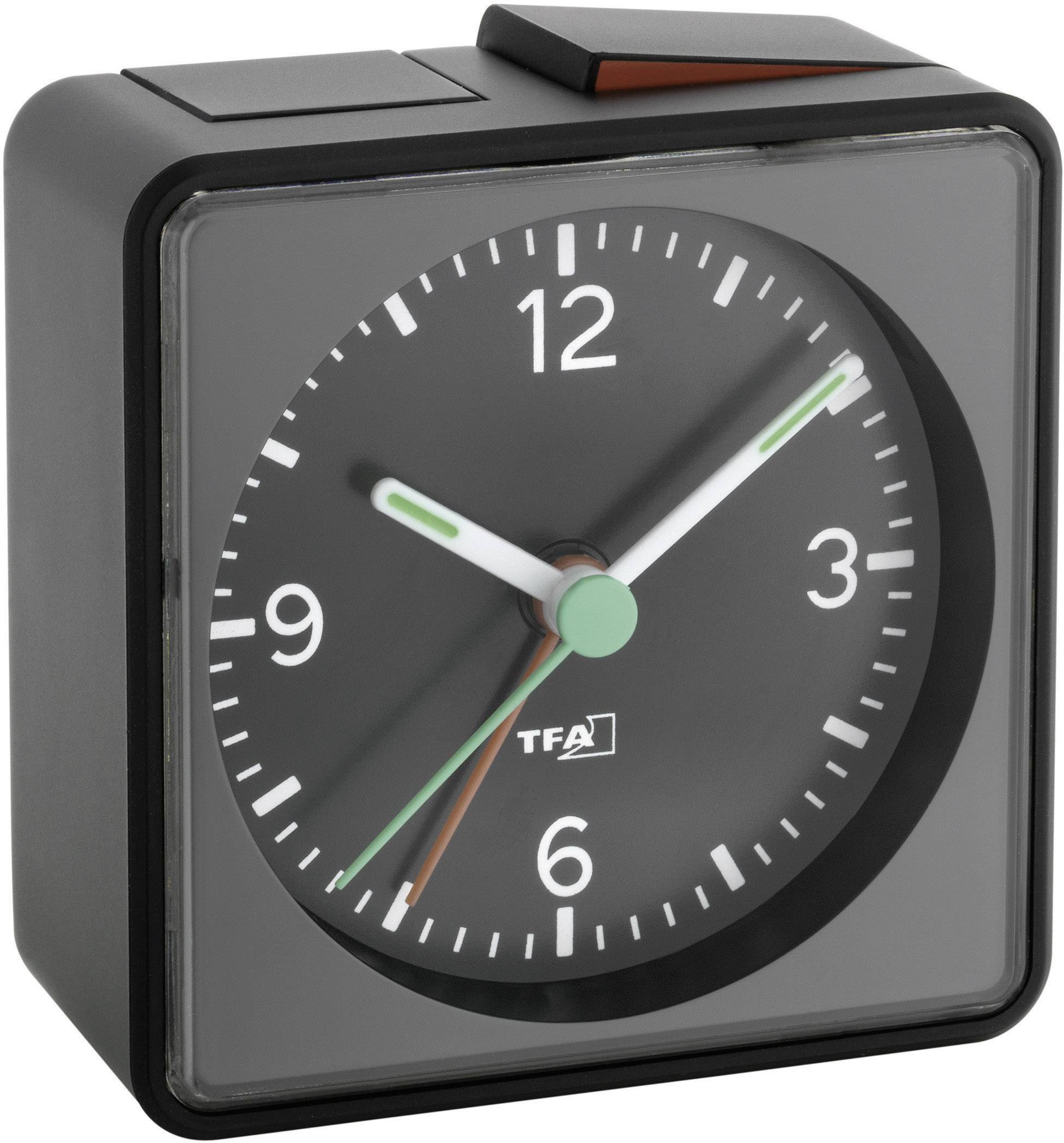 Budzik TFA Dostmann Wecker Push schwarz 60.1013.01, czarny - obrazek 1