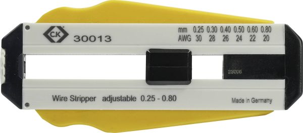 C.K 330013 Ściągacz izolacji do drutów Kompatybilność przewód PVC, przewód PTFE 0.25 do 0.80 mm PVC Kompatybilność z mar