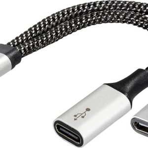 Maxtrack USB-C adapter [1x złącze męskie USB-C – 2x złącze żeńskie USB-C (Power Delivery), złącze żeńskie USB-C] 14.5 cm