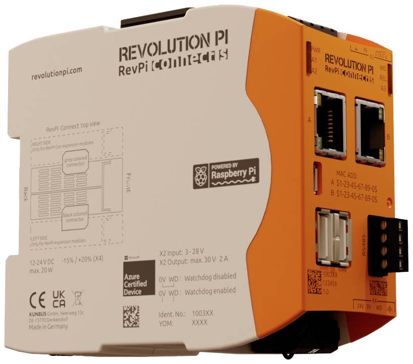 Moduł rozszerzeń PLC Revolution Pi by Kunbus RevPi Connect S 8 GB PR100362 24 V/DC - obrazek 1