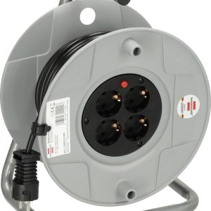Bęben kablowy, Brennenstuhl 1099150001, H05VV-F 3 G 1,5 mm2, 4 gniazda, do 3200 W, 25 m Bęben kablowy, Brennenstuhl 1099150001, H05VV-F 3 G 1,5 mm2, 4 gniazda, do 3200 W, 25 m