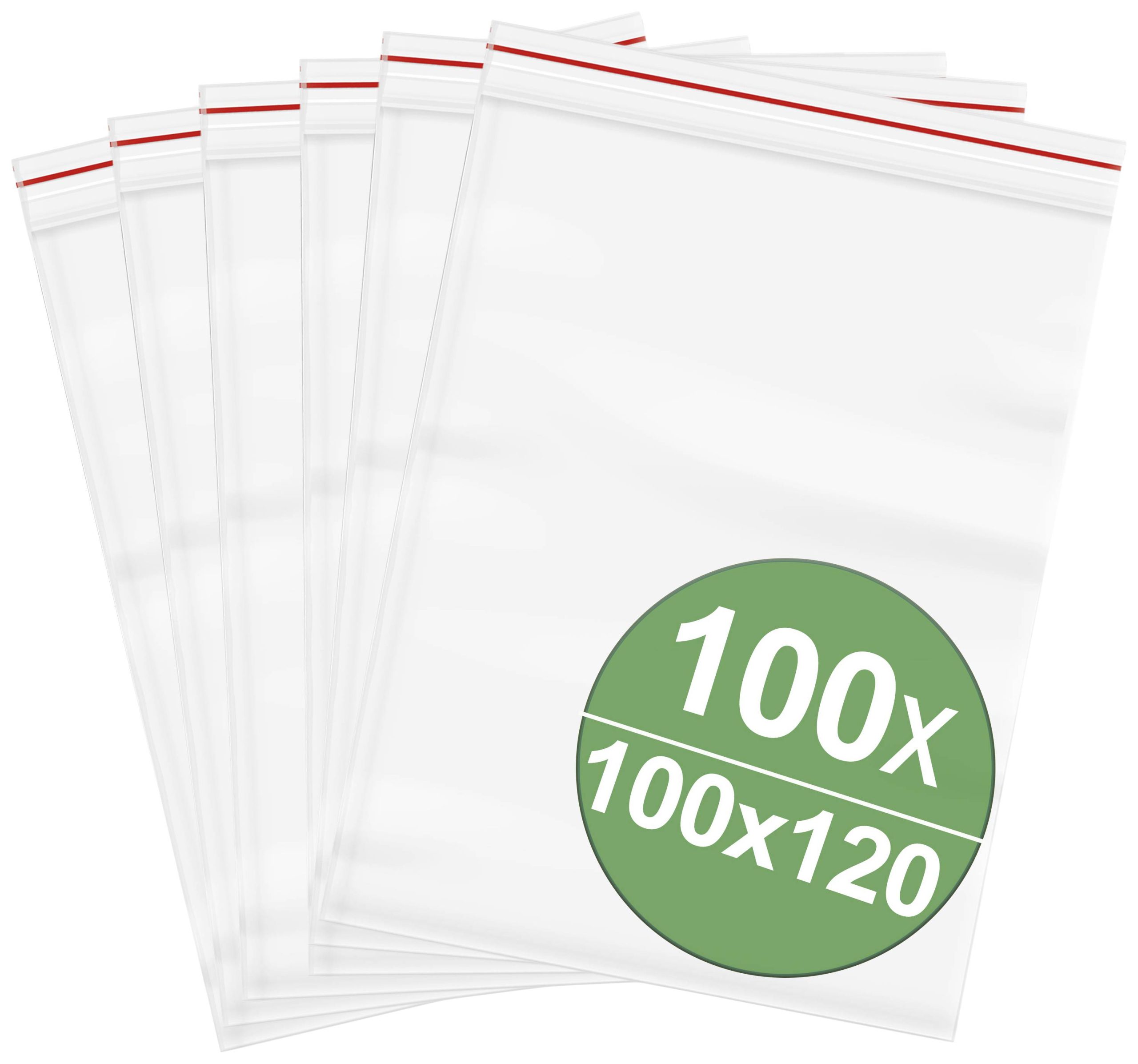 Woreczek strunowy bez paska opisowego (S x W) 100 mm x 120 mm przeźroczysty polietylen 100 szt. - obrazek 1