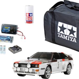 Tamiya TT-02 Audi Quattro Rally Szczotkowy 1:10 Model samochodu RC Elektryczny Tor Napęd na wszystkie koła Zestaw ekonom Tamiya TT-02 Audi Quattro Rally Szczotkowy 1:10 Model samochodu RC Elektryczny Tor Napęd na wszystkie koła Zestaw ekonom