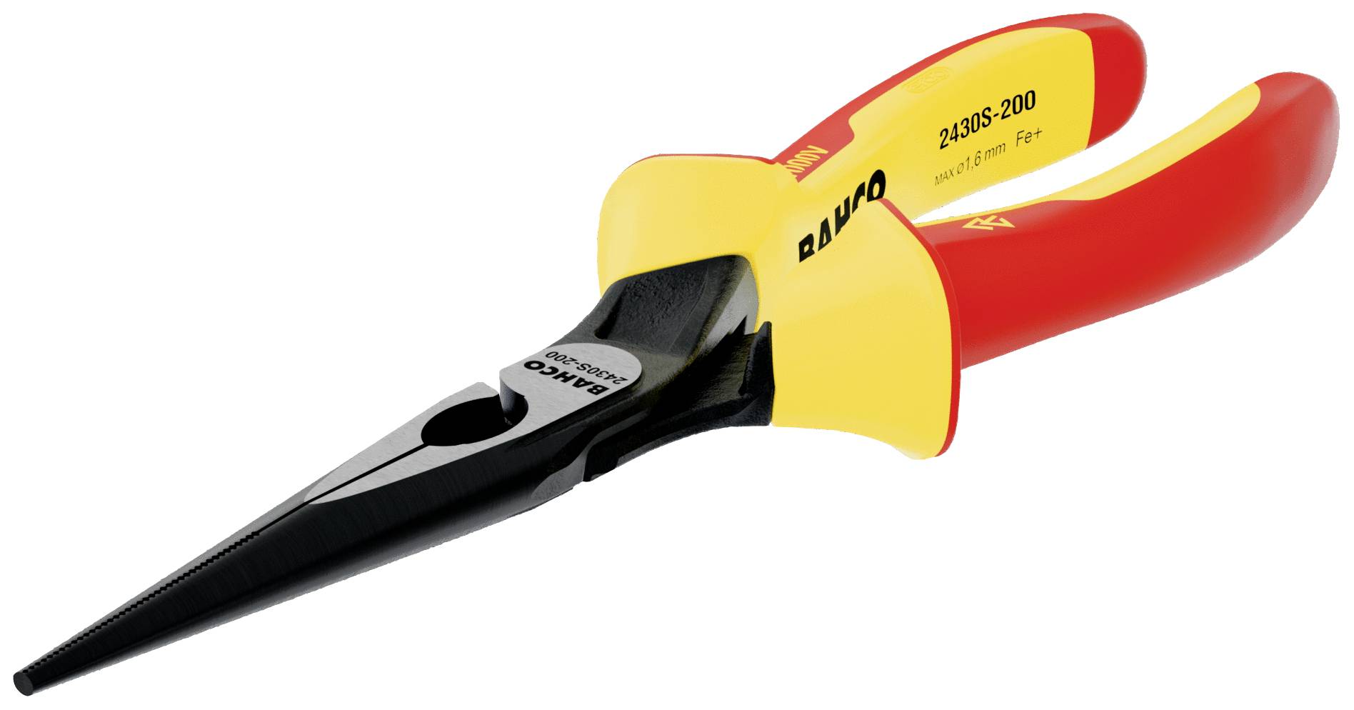 Bahco 2430 S-200 VDE Szczypce płaskie, okrągłe 200 mm - obrazek 1