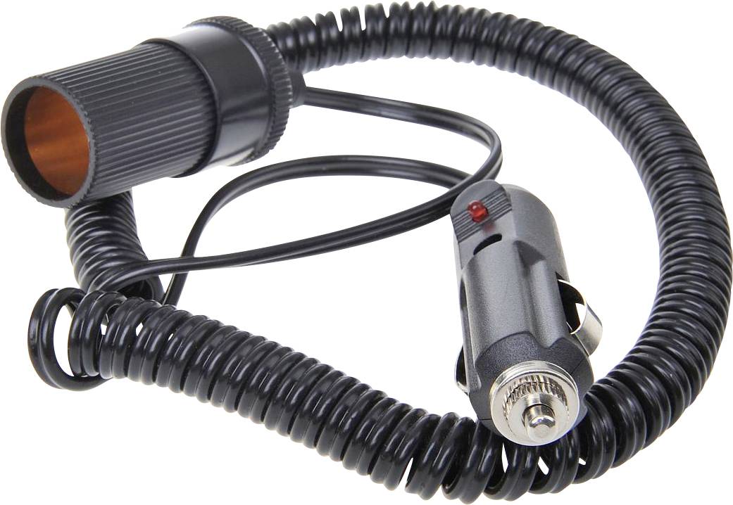 Przedłużacz spiralny 3 metry 12/24 woltów IWH Obciążalność prądu maks.=10 A 12 lub 24 V/DC - obrazek 1