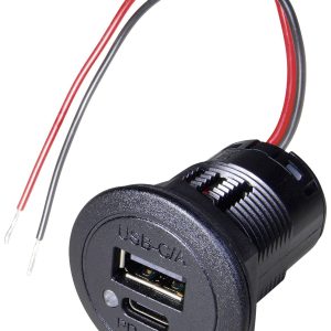 Zasilanie USB-C/A podwójne gniazdo PD/QC ProCar 12 V, 24 V Zasilanie USB-C/A podwójne gniazdo PD/QC ProCar 12 V, 24 V