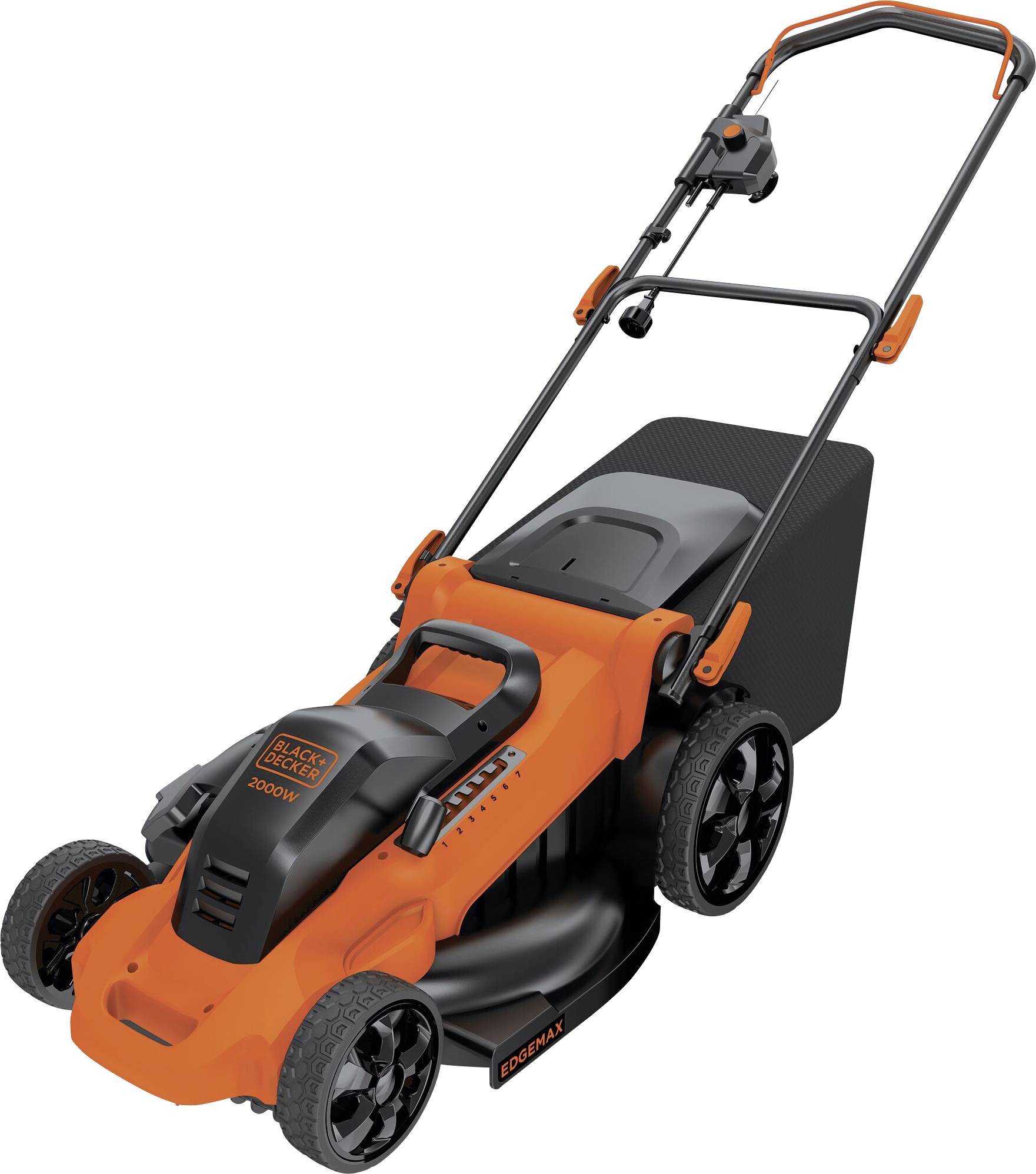 Black & Decker elektryczny Kosiarka z regulacją wysokości koszenia, Funkcja mulczowania 2000 W Maksymalna szerokość cięc - obrazek 1