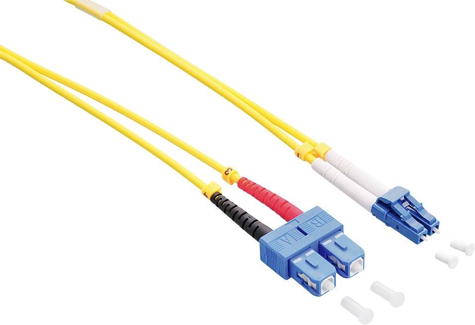 LogiLink FP0LS03 światłowodowe do światłowodów kabel 3.00 m żółty 9/125 µ Singlemode OS2 - obrazek 1