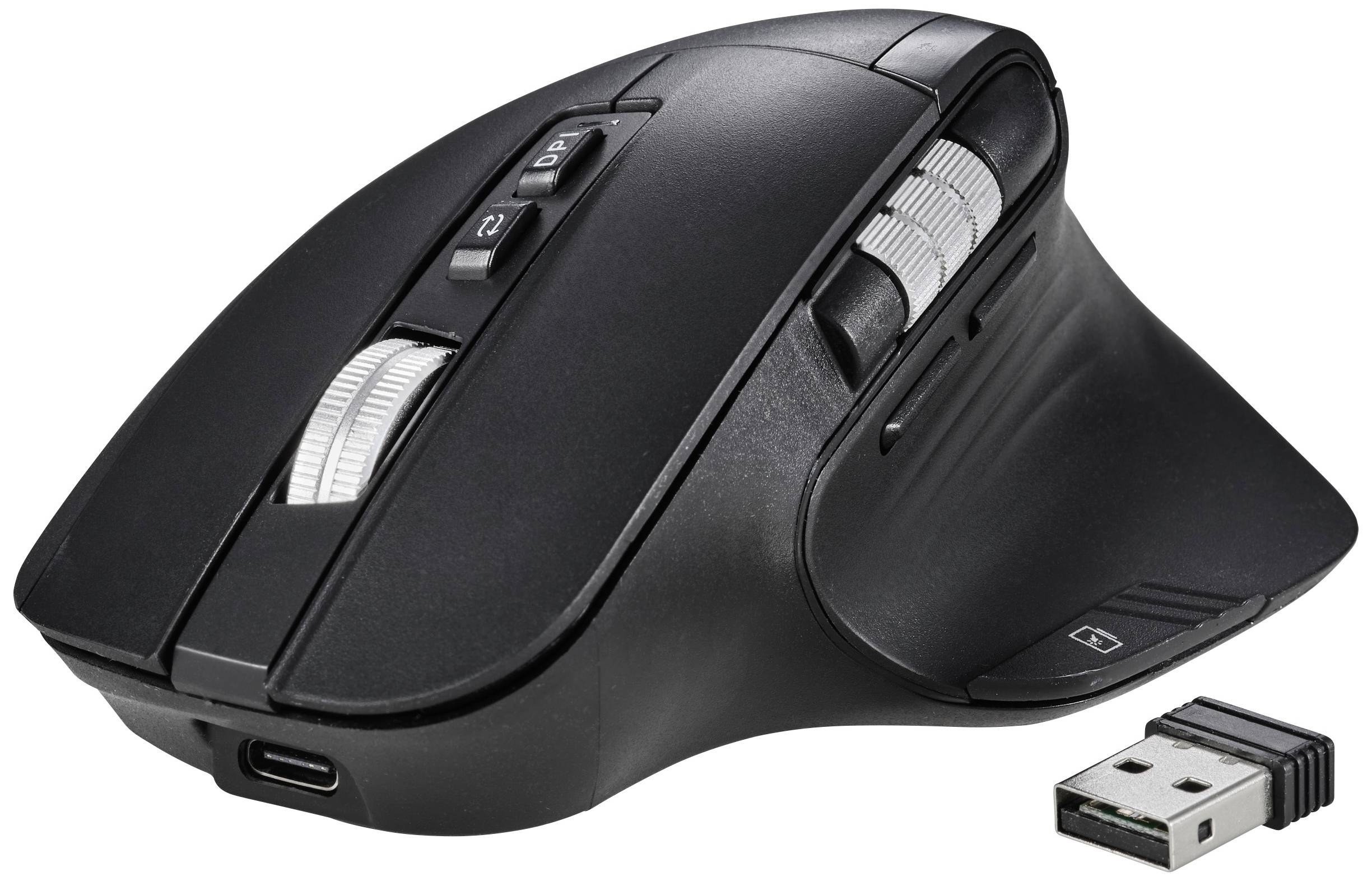 Mysz ergonomiczna bezprzewodowa Renkforce RF-OBTM-500 3200 dpi - obrazek 1