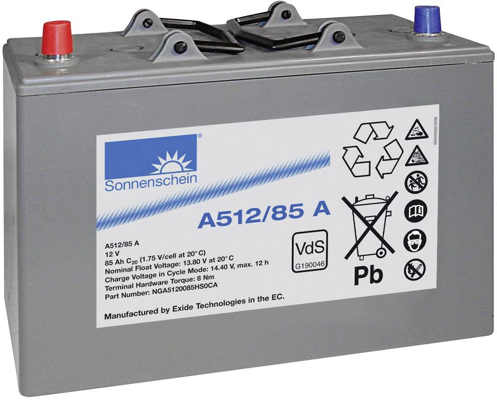 Akumulator ołowiowy GNB Sonnenschein A512/85 A NGA5120085HS0CA, ołowiowo żelowe, 12 V, 85 Ah - obrazek 1