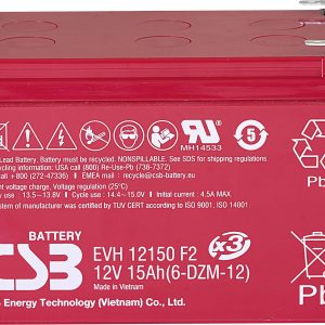 Akumulator ołowiowy CSB Battery EVH 12150 EVH12150X3, AGM, 12 V, 15 Ah Akumulator ołowiowy CSB Battery EVH 12150 EVH12150X3, AGM, 12 V, 15 Ah