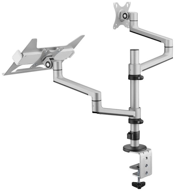 My Wall Uchwyt do monitora, stołowy HL52L 1 Wyświetlacz 43,2 cm (17″) – 81,3 cm (32″) srebrny z regulowaną wysokością, O