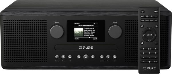 Radio internetowe kieszonkowe Pure Classic C-D6i Black-Black Ash EU/UK Internet, DAB+, FM czarny, jesion