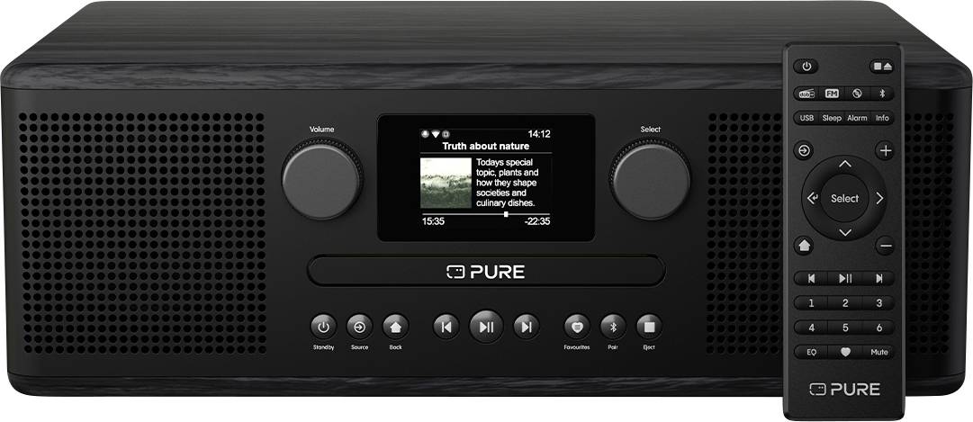 Radio internetowe kieszonkowe Pure Classic C-D6i Black-Black Ash EU/UK Internet, DAB+, FM czarny, jesion - obrazek 1