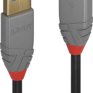 LINDY Kabel USB USB 3.2 Gen1 Złącze męskie USB-A, Złącze żeńskie USB-A 0.50 m czarny 36760 LINDY Kabel USB USB 3.2 Gen1 Złącze męskie USB-A, Złącze żeńskie USB-A 0.50 m czarny 36760