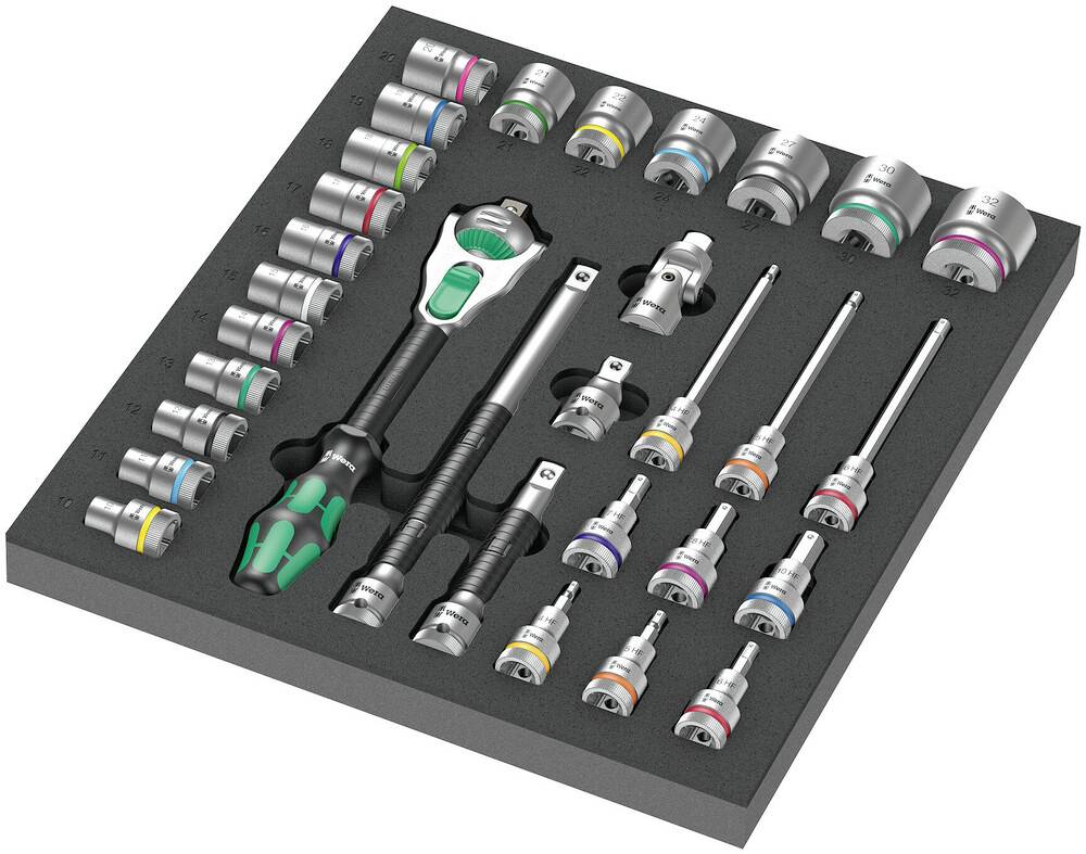 Wera Zyklop 05150112001 zewnętrzny sześciokąt, zewnętrzny kwadrat, TORX Grzechotka Zyklop 31 szt. - obrazek 1