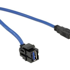 adapter USB 3.2 Gen 1 (USB 3.0) Delock Keystone USB3.0 86375, Kabel, 0.50 m, 1 szt. adapter USB 3.2 Gen 1 (USB 3.0) Delock Keystone USB3.0 86375, Kabel, 0.50 m, 1 szt.