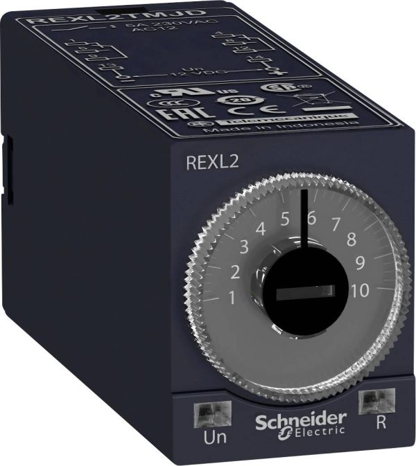Schneider Electric REXL2TMB7 REXL2TMB7 Przekaźnik czasowy 24 V/AC 1 szt. Zakres czasu: 0.1 s – 100 h 2 zestyki przełączn