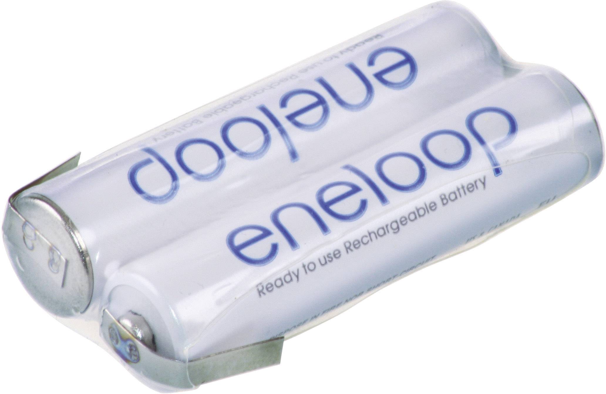 Pakiet akumulatorów AAA, NiMH Panasonic eneloop Reihe F1x2, Ilość ogniw: 2, 2.4 V, 750 mAh, Z-końcówka do lutowania - obrazek 1