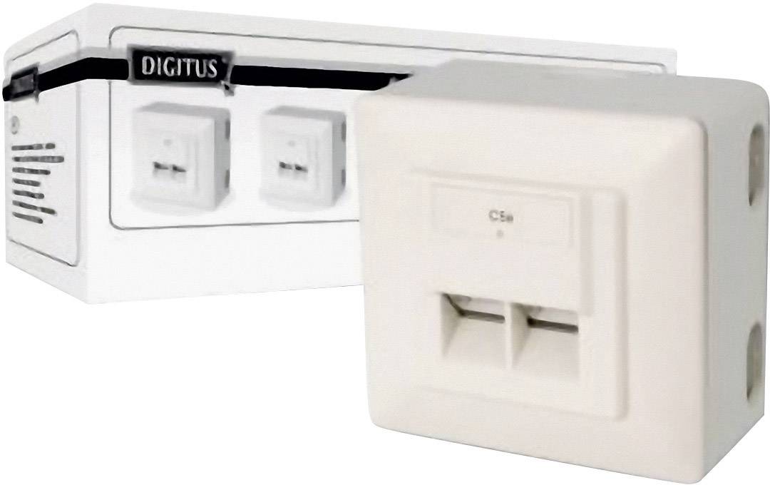 Gniazdo sieciowe Digitus DN-9002-N DN-9002-N, 2 Porty, CAT 5e, nadtynkowy - obrazek 1