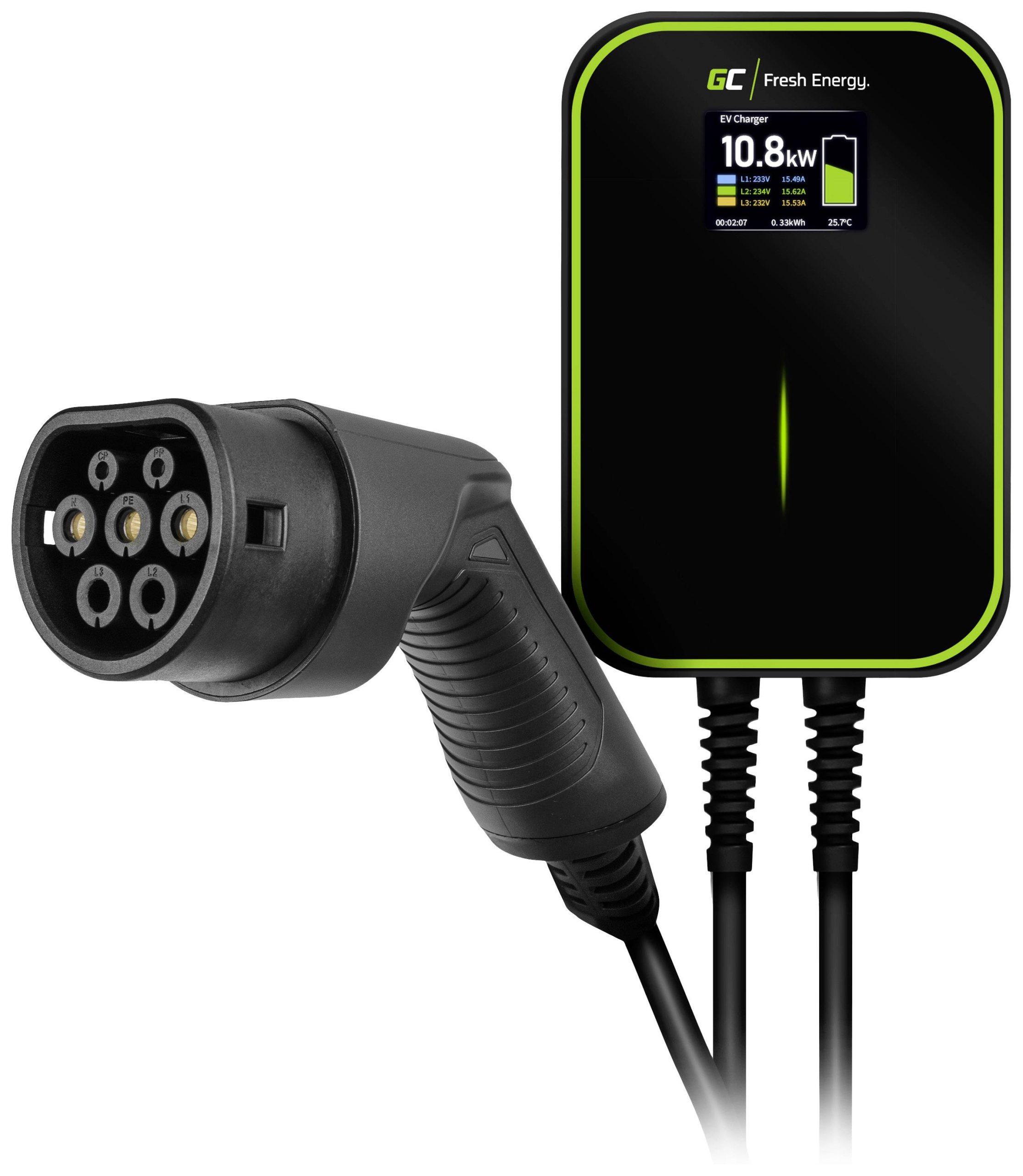 Stacja ładowania samochodów elektrycznych Green Cell EV PowerBox, EV14, Typ 2, 22 kW, 6 m - obrazek 1