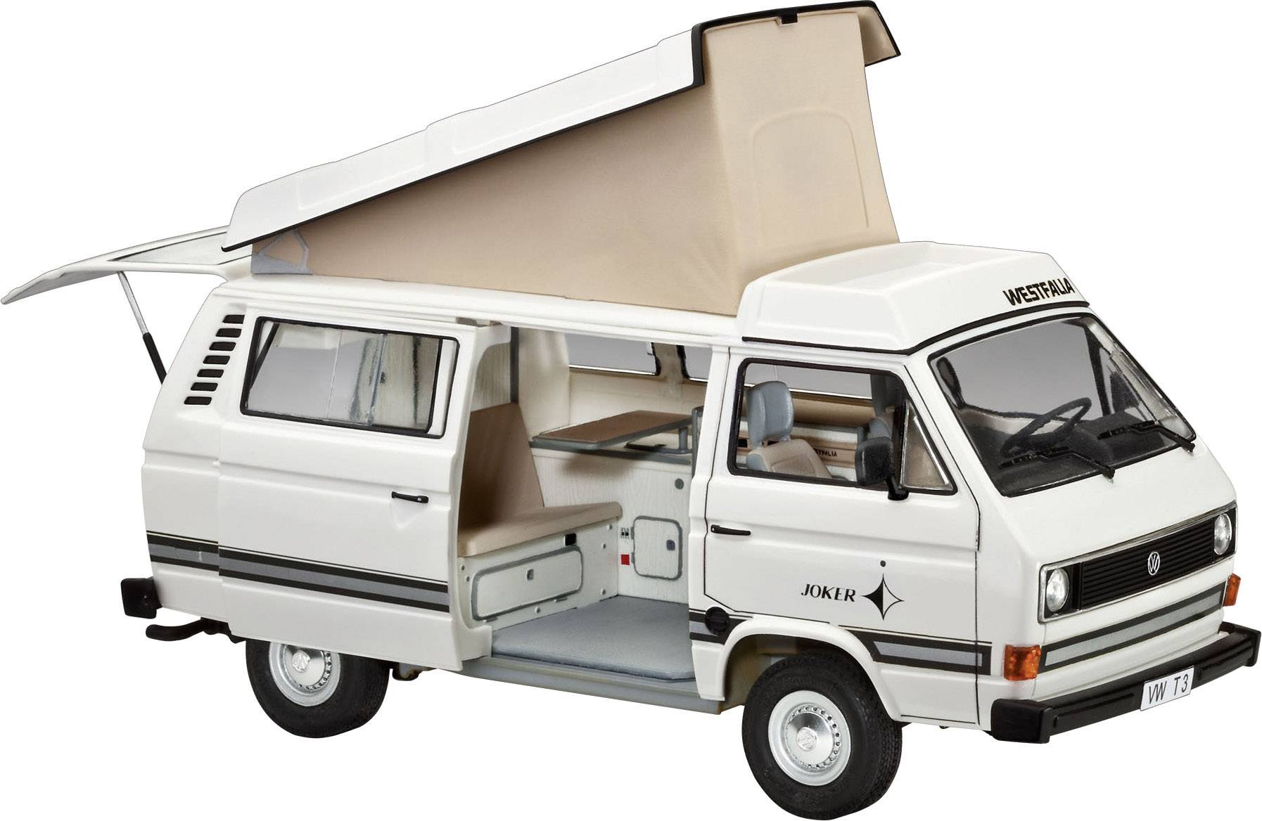 Model samochodu do sklejania Revell 07344, Volkswagen T3 Camper, 1:25 - obrazek 1