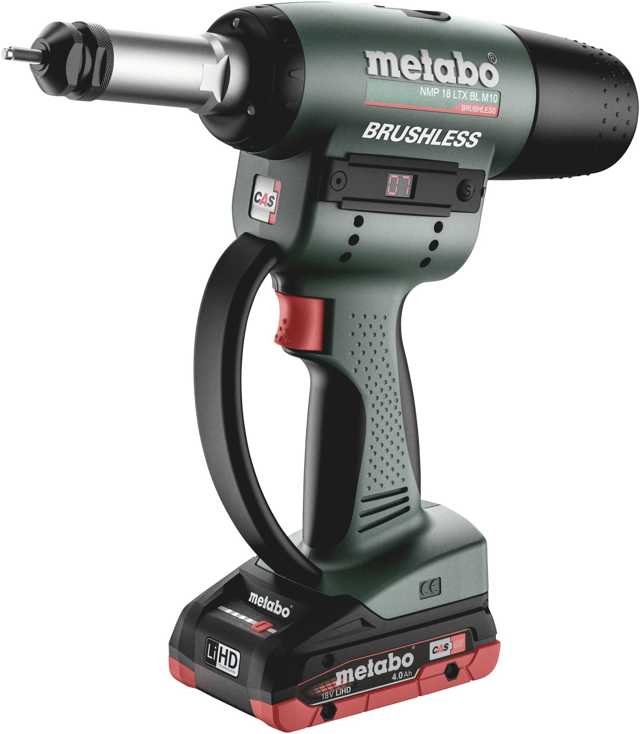 Pistolet do nitonakrętek na baterie Metabo NMP 18 LTX BL M10 601788800 18 V 4 Ah zaw. ładowarkę, zaw. 2 akumulatory - obrazek 1
