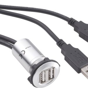 TRU COMPONENTS USB-06 Podwójne gniazdo USB do zabudowy złącze żeńskie do wbudowania 2 x Złącze żeńskie USB typu A na 2 x TRU COMPONENTS USB-06 Podwójne gniazdo USB do zabudowy złącze żeńskie do wbudowania 2 x Złącze żeńskie USB typu A na 2 x