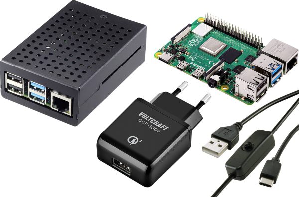 TRU COMPONENTS Pure Set Raspberry Pi® 4 model B 1 GB 4 x 1.5 GHz zaw. zasilacz, zaw. obudowę
