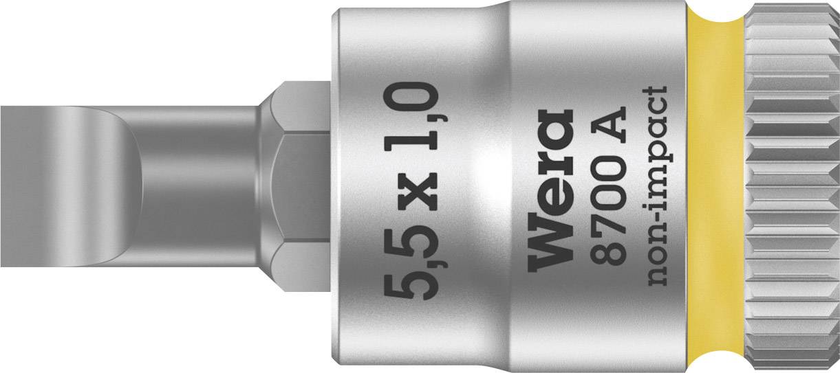 Wera 8700 A FL 05003321001 płaski Nasadka trzpieniowa 5.5 mm 1/4" (6,3 mm) - obrazek 1