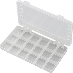 TRU COMPONENTS PP18-01 Skrzynka (D x S x W) 195 x 100 x 13 mm Ilość przegród: 18 stały podział Opis 1 szt. TRU COMPONENTS PP18-01 Skrzynka (D x S x W) 195 x 100 x 13 mm Ilość przegród: 18 stały podział Opis 1 szt.