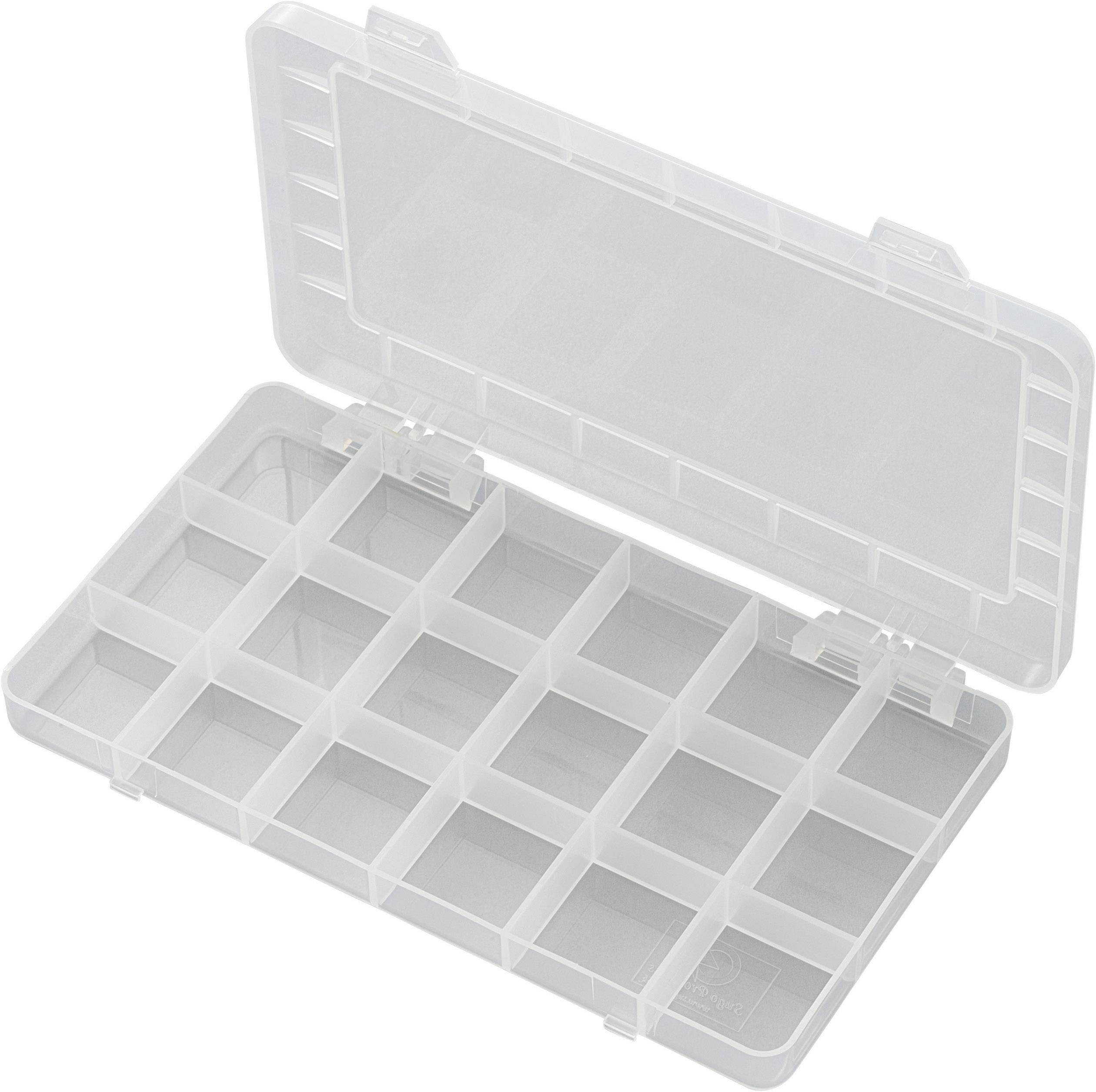 TRU COMPONENTS PP18-01 Skrzynka (D x S x W) 195 x 100 x 13 mm Ilość przegród: 18 stały podział Opis 1 szt. - obrazek 1