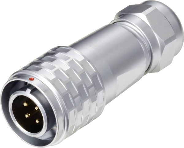 Złącze okrągłe męskie push-pull Weipu SF1210/P4 I, 4 pin, 200 V/AC, IP67, do lutowania