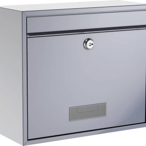 Skrzynka pocztowa Basi 2170-0661 BK 900 stal srebrny z zamkiem kluczykowym Skrzynka pocztowa Basi 2170-0661 BK 900 stal srebrny z zamkiem kluczykowym