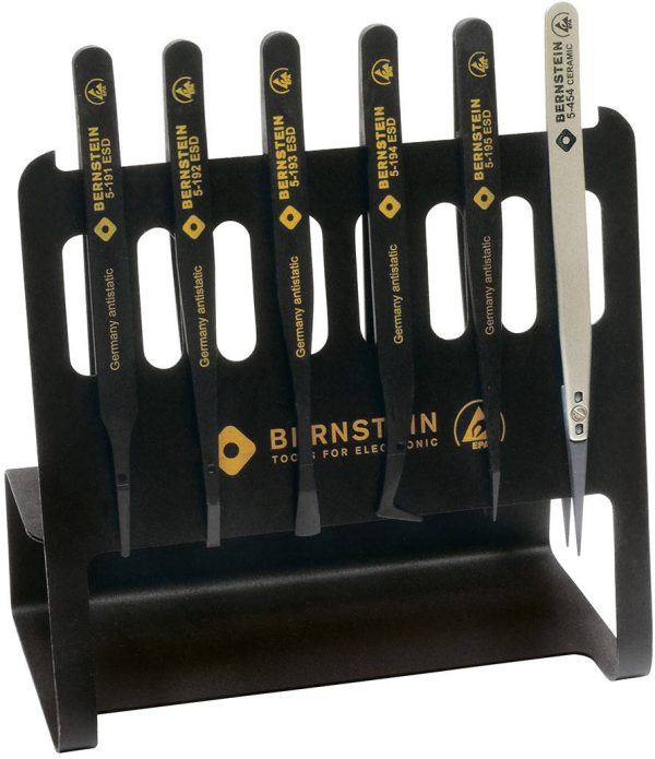 Zestaw pęset BERNSTEIN Tools for Electronics 5-190 V 150 mm