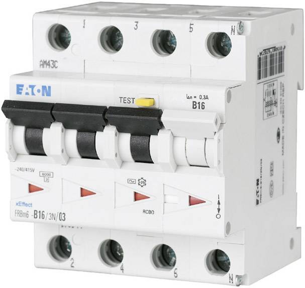 Wyłącznik różnicowoprądowy/automatyczny Eaton 170988 4 styki 16 A 0.03 A 415 V/AC - obrazek 1