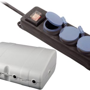 Listwa zasilająca z obudową Safebox Basetech 2980725 6 x szary Listwa zasilająca z obudową Safebox Basetech 2980725 6 x szary