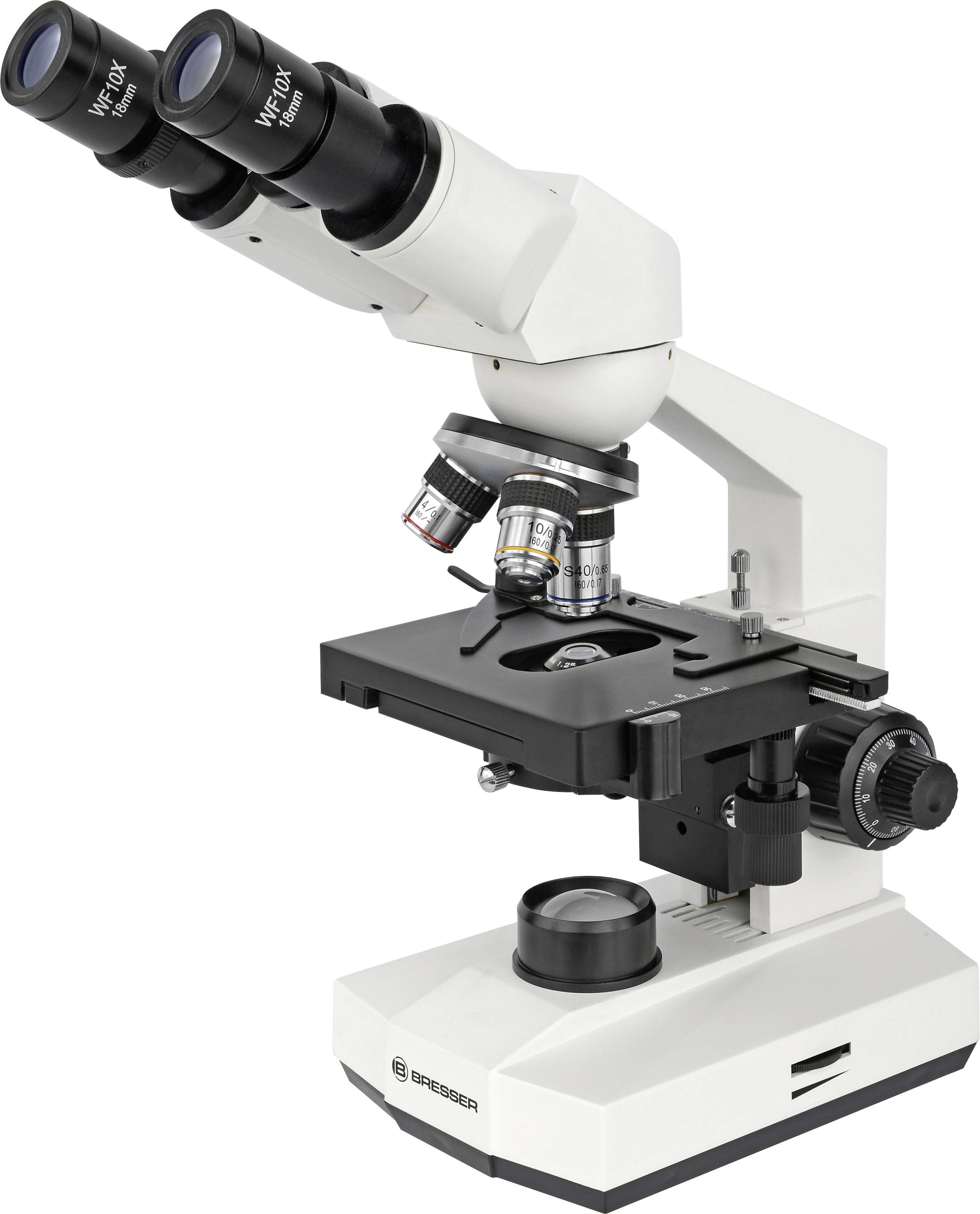 Bresser Optik 5102200 Erudit Basic Bino Mikroskop światła przechodzącego dwuokularowy 400 x światło przechodzące - obrazek 1