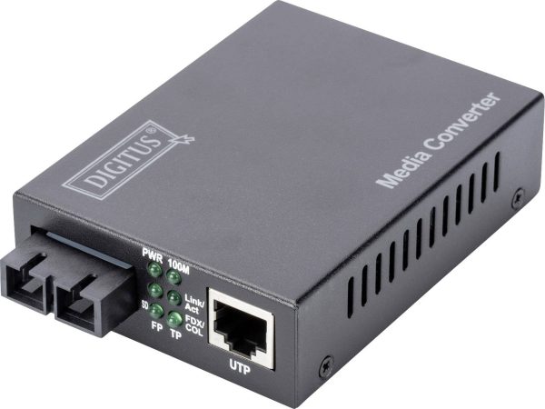 Konwerter multimediów, sieciowy Digitus DN-82020-1 LAN, SC Simplex 100 MBit/s