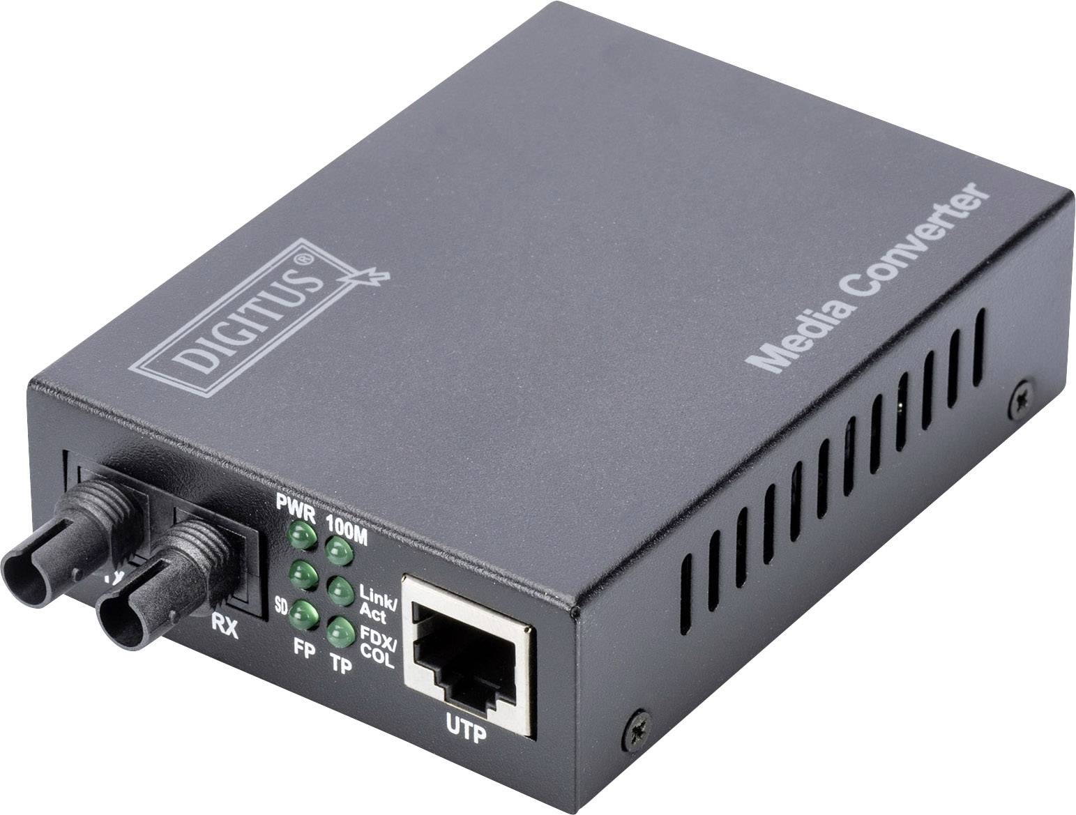 Konwerter multimediów, sieciowy Digitus DN-82010-1 LAN, ST Simplex 100 MBit/s - obrazek 1