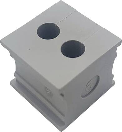 TRU COMPONENTS ELT 2/6 Przepust kablowy z rowkiem Maksymalna średnica mocowania 6 mm elastomer szary 1 szt. - obrazek 1
