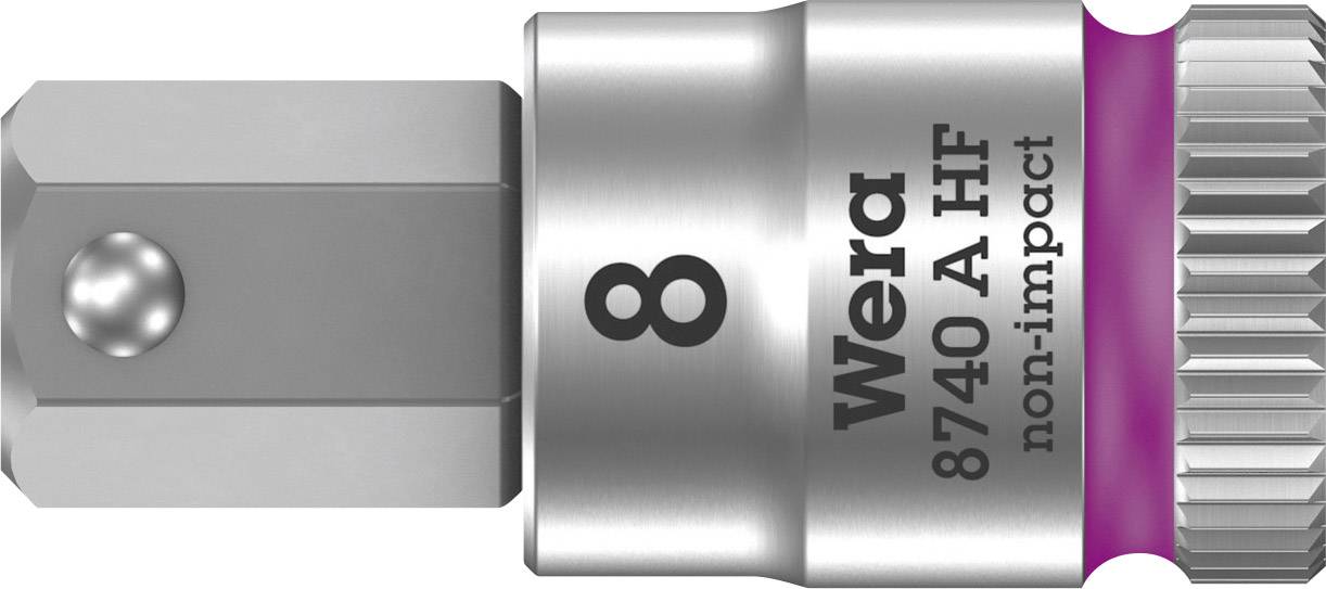 Nasadka 1/4" (6,3 mm) Wera 8740 A 05003339001 wewnętrzny sześciokąt 8 mm - obrazek 1