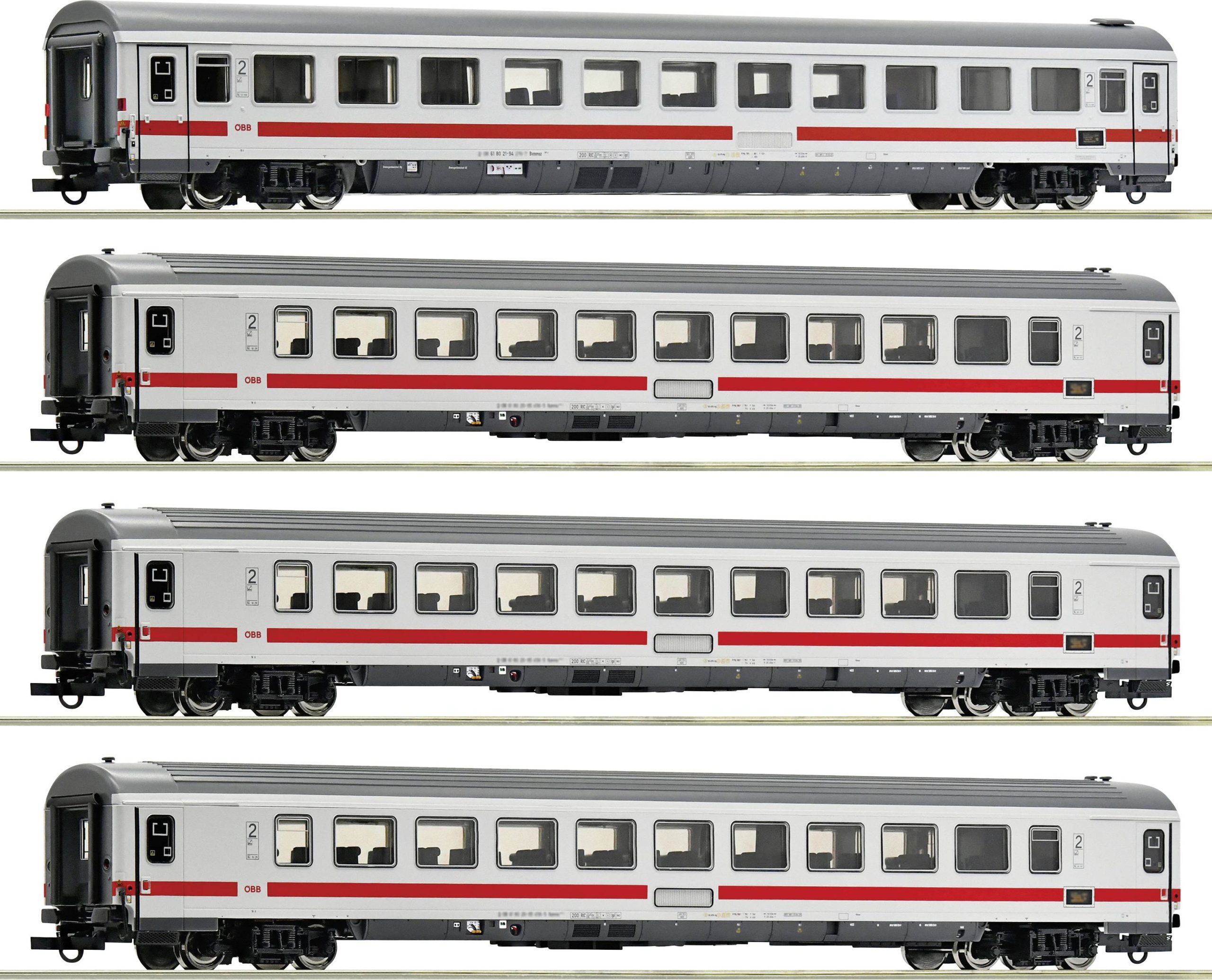 Wagon osobowy Roco 6200187 Zestaw H0 4 wagonów pociągu ekspresowego ÖBB - obrazek 1