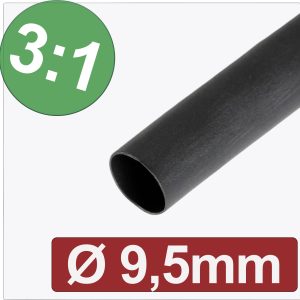 Quadrios 24CA288 Rurka termokurczliwa z klejem 24CA288, 3:1, od 9.50 mm do 3.17 mm, 1 m Quadrios 24CA288 Rurka termokurczliwa z klejem 24CA288, 3:1, od 9.50 mm do 3.17 mm, 1 m