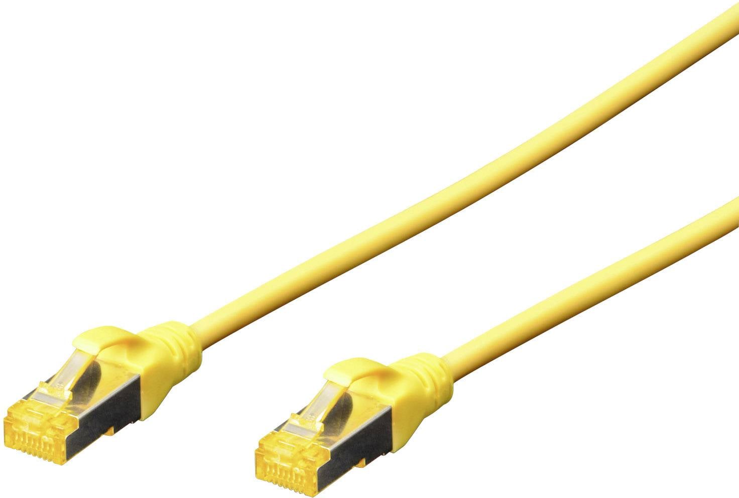 kabel LAN Digitus DK-1644-A-030/Y, 1 szt., RJ45, CAT 6a, S/FTP, 3.00 m, żółty - obrazek 1