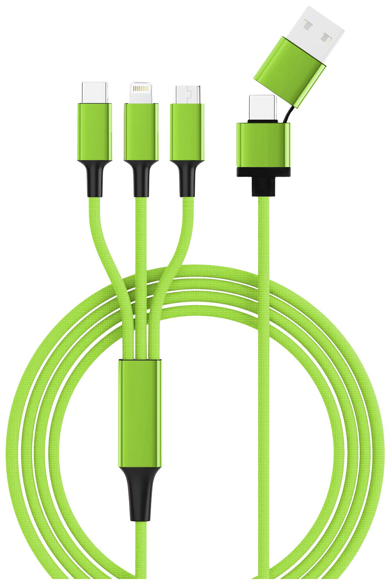 Smrter Kabel do ładowania USB USB 2.0 Złącze męskie Lightning, Złącze męskie USB-A, Złącze męskie USB-C®, Złącze męskie - obrazek 1