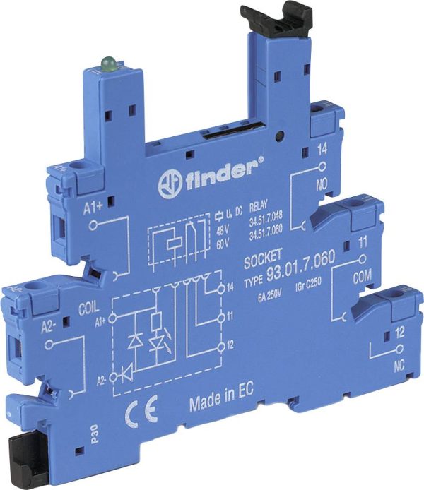 Finder 93.01.7.024.0 Gniazdo przekaźnika (D x S x W) 75.6 x 6.2 x 87.9 mm 1 szt.