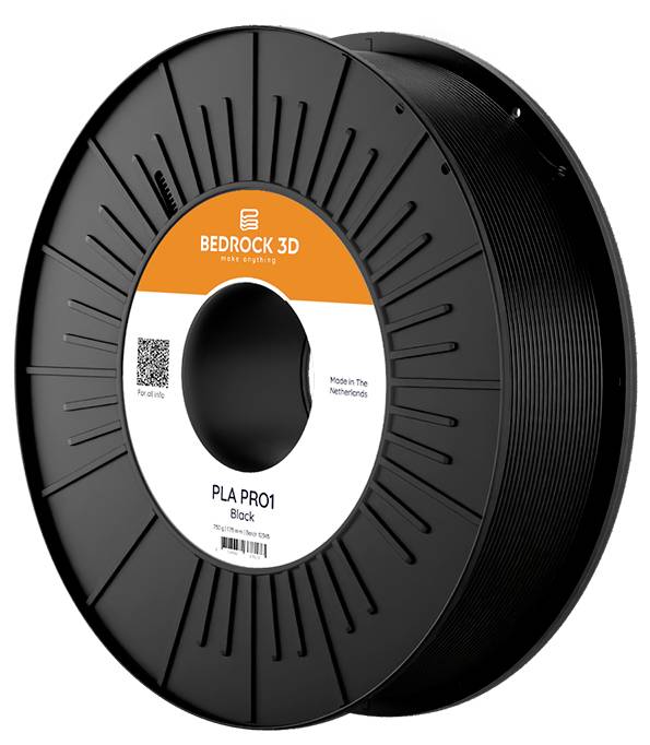 Filament do drukarek 3D PLA Pro BEDROCK 3D PR1-7502b450, Średnica filamentu: 2.85 mm, 4500 g, czarny - obrazek 1