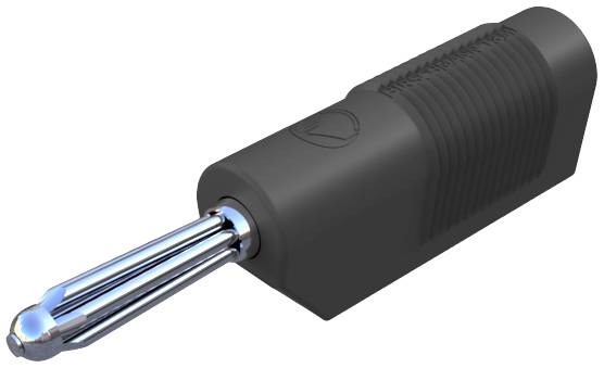 Wtyk bananowy wieżowy SKS Hirschmann BSB 20 K, O 4 mm, 2.5 mm2, 30 A, 60 V, czarny - obrazek 1