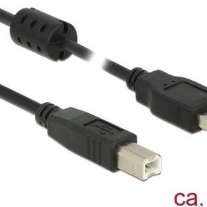 Delock Kabel USB USB 2.0 Złącze męskie USB-A, Złącze męskie USB-B 2.00 m czarny z rdzeniem ferrytowym 84897 Delock Kabel USB USB 2.0 Złącze męskie USB-A, Złącze męskie USB-B 2.00 m czarny z rdzeniem ferrytowym 84897